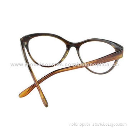 Foil Metal Plaque Insert into Acetate Front Eyeglasses
